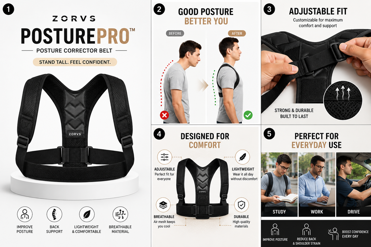 ZORVS Posture Alignment Belt